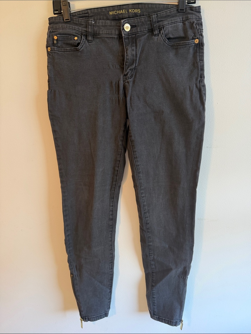 Michael Kors Charcoal Ankle Slim Jeans